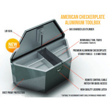 45-810200        A-FRAME BOX ALUMINUM CHECKER PLATE 