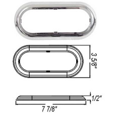 49-A-78CB        CHROME 6in. OVAL RING SNAP 