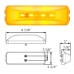 49-MCL-165AB     GLO AMBER 1x4 LED 10 DIOD