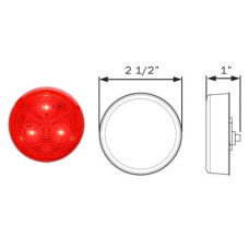 49-MCL-57RB      2.5 RED  LED ROUND LIGHT 