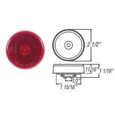 49-MCL-59RB      2.5 RED  LED ROUND REFLEX