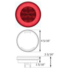49-STL-101RB     GLO  4in. RED LED 21 DIODES