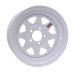 61-14S5     14" x 6" 5 bolt WHITE SPOKE Steel Trailer Wheel