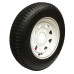 62-480-12-5C    480-12 C LOADSTAR Trailer Tire on 5 Bolt White Spoke Wheel