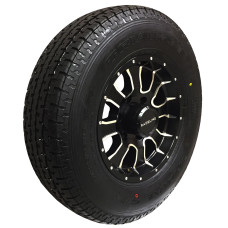 62-860M15T225    ST225/75R15 TRIANGLE Trailer Tire on 6 Bolt Aluminum Mamba Rim