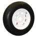 62-R14TW205      ST205/75R14 GOODYEAR Trailer Tire on 5 Bolt White Spoke Wheel