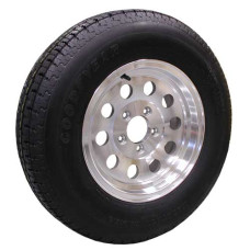 62-R14TW205A     ST205/75R14 GOODYEAR Trailer Radial Tire 5on4.5 Aluminum Mod Wheel 